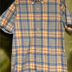 Duck Head Blue and Yellow Plaid Button Down Shirt